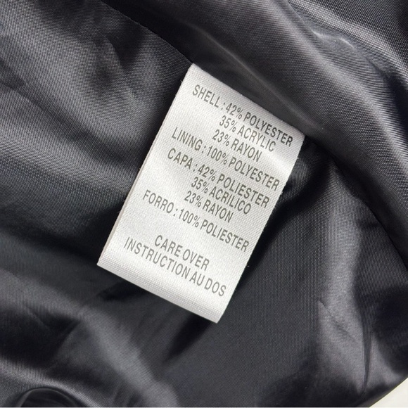 Vintage 90s Leslie Fay Blue Tweed Blazer Sz 18 - Picture 11 of 12